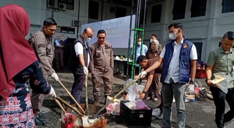 Kasus Narkotika Mendominasi, Kejari Tebo Musnahkan Barang Bukti 70 Perkara