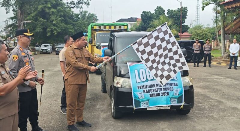 Wabup Bungo Pimpin Pelepasan Logistik Pilrio Serentak 2026 ke 28 Dusun