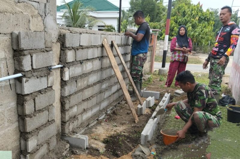 Pemasangan Batako dan Tempat Kran Air Sumur Bor