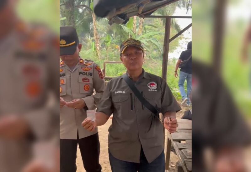 Polisi Bongkar dan Bakar Pondok yang Diduga Jadi Basecamp Narkoba di Lubuk Ruso